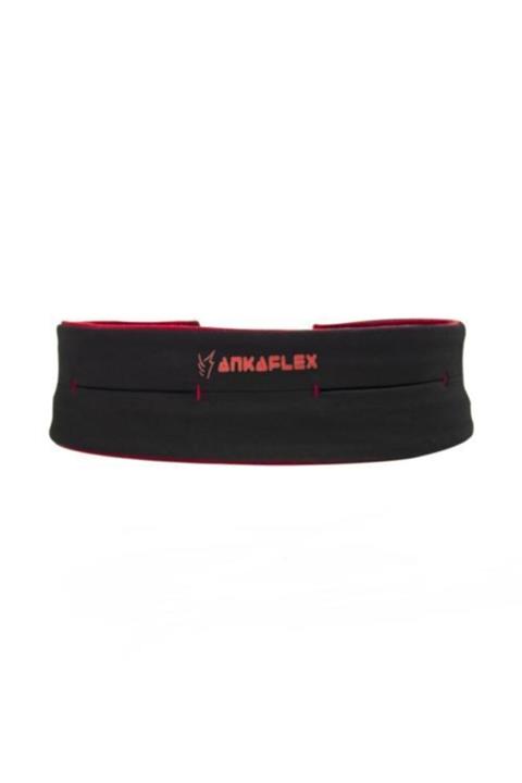 Ankaflex Fitness Koşu Bel Kemeri -egzersiz Spor Bel Çantası 4 Cepli Freebel Ayarlanabilir Kırmızı