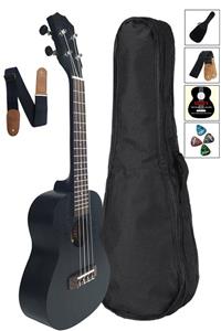 Midex Ct-24mbk Siyah Set Concert Ukulele (ÇANTA METOD ASKI PENA)