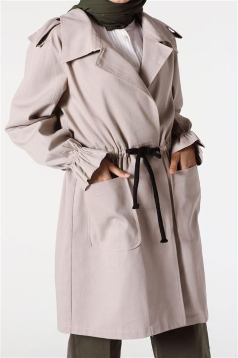 ALLDAY Kadın Bej Baskılı Trençkot