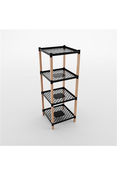 Bienwood Bie-7209 Ahşap Plastik 4 Raflı Düzenleyici