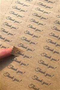Dekorden Kraft Sticker Thank You 100 Adet