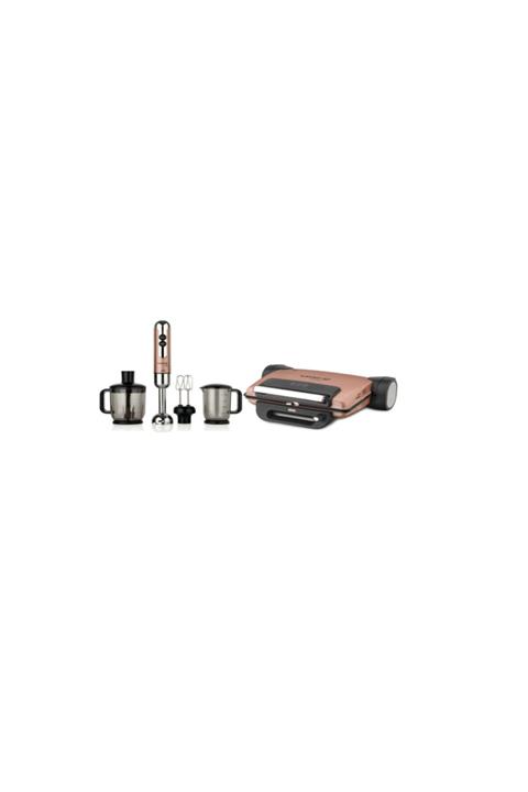 KORKMAZ A810-01 Tostema Midi Tost Makinesi-a447-09 Mia Mega Blender Set - Rosagold