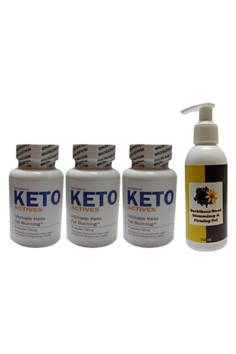 Keto Actives Weight Loss Kilolara Elveda 60 Pcs 3 Ad+150ml Acı Çehre Tohumu ,sıkılaştırıcı Jel