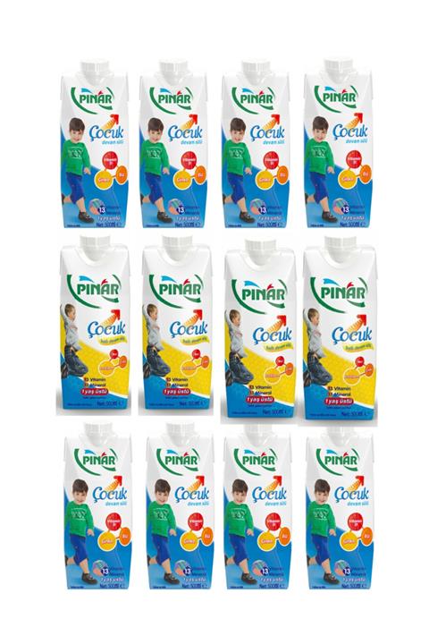 Pınar Çocuk Sütü 500 Gr 8li + Çocuk Sütü Ballı4lü Set
