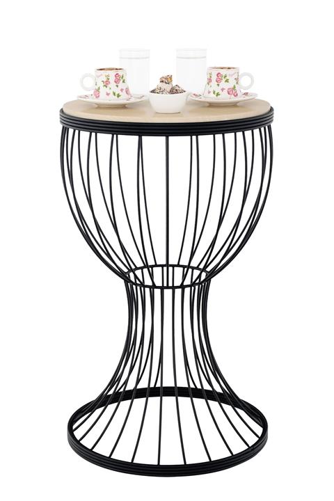 Begüsa Tarz 2 Yönlü Siyah-akça Sehpa