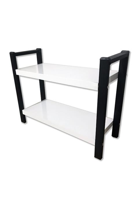 CMKStore Metal Banyo Tezgah Üstü Organizer 2 Raflı Banyo Mutfak Düzenleyici