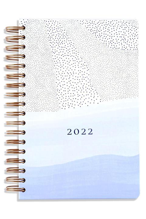 Matt Notebook 2022 Günlük Spiralli Ajanda - 12 Aylık Lila
