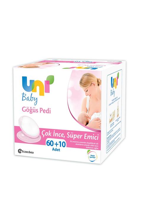 Uni Baby Göğüs Pedi 60+10 Adet