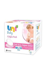 Uni Baby Göğüs Pedi 60+10 Adet