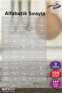 colortouch 120 Adet Şeffaf Beyaz Baskılı Baharat Bakliyat Kuruyemiş Kavanoz Etiketi Sticker