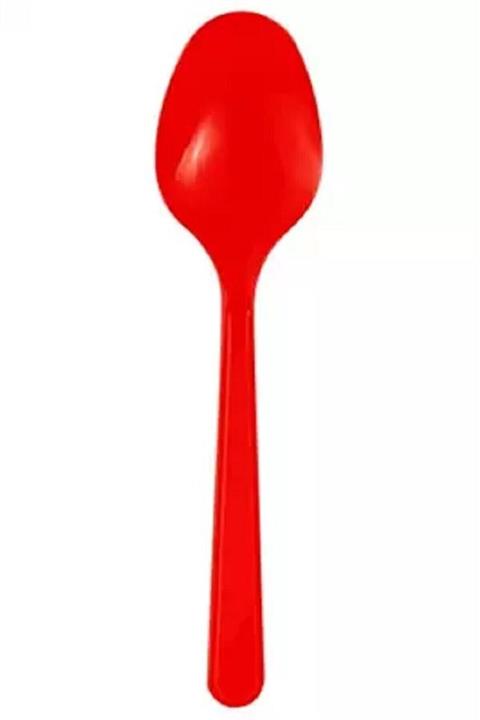DOKU AMBALAJ Plastik Kaşık Kırmızı 25'li