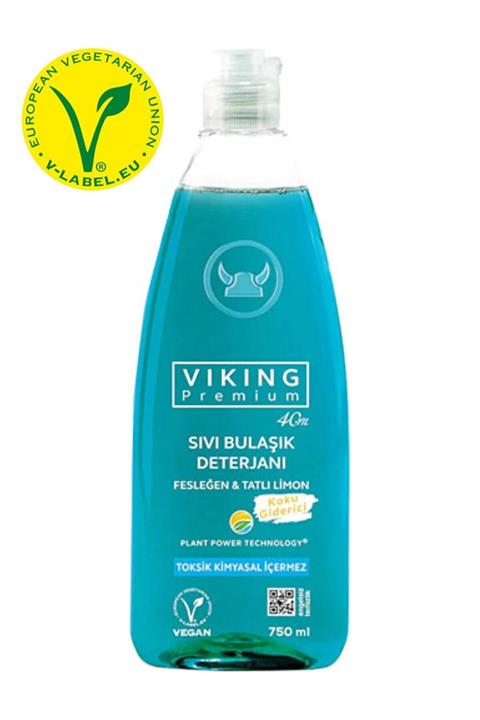 Viking Premium Vegan Bulaşık Deterjanı Fesleğen & Limon 750ml