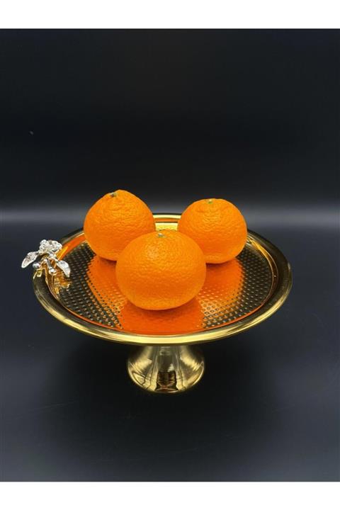 ŞENVER HOME Gold Ayaklı Japon Gülü Detaylı Sunumluk