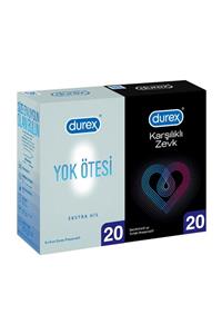 Durex Yok Ötesi Ekstra His 20'li + Karşılıklı Zevk Geciktiricili 20'li Prezervatif