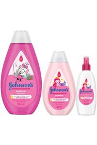 Johnson's Işıldayan Parlaklık Seti Şampuan 500 ml, Saç Kremi 300 ml, Kolay Tarama Spreyi 200 ml