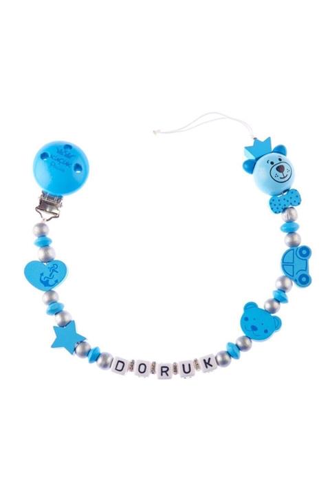 lilamtasarım Zirve Isimli Emzik Zinciri - Emzik Askısı - Bebek Hediyesi Bez026