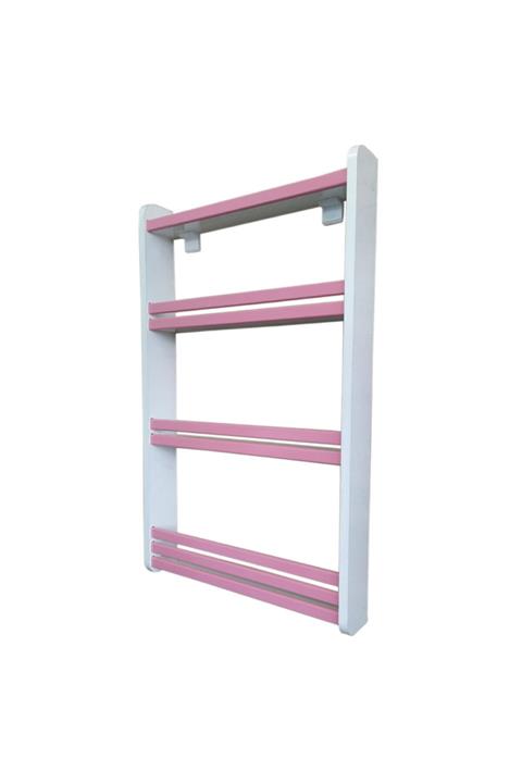 Emdief Home - Pembe Renk Montessori Kitaplık 3 Raflı - Anaokulu Kitaplığı - Kreş Kitaplığı