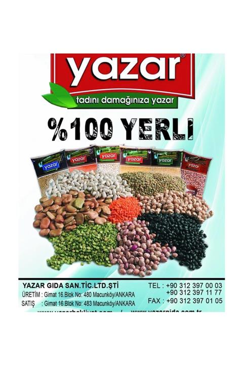 YAZAR Yeşil Mercimek Yerli 2500 Gr