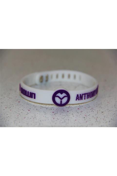 PurpleJam Anthony Davis Ayarlanabilir Beyaz Basketbol Bileklik