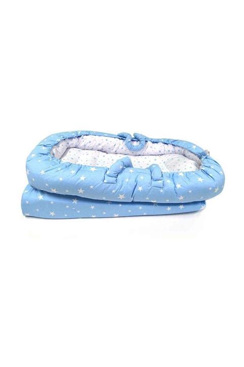 Sevi Bebe Unisex Bebek Mavi Anne Yanı Reflü Yatağı 2732