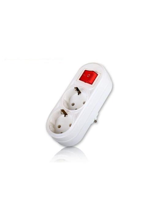 Başakkumanda Ikili Topraklı Fişli Anahtarlı  Grup Priz 106-02