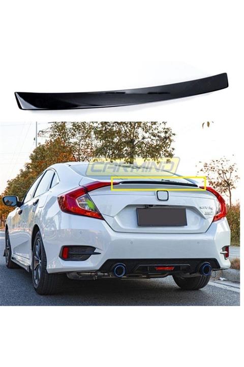 Carmind Honda Civic Fc5 Bagaj Üstü Anatomik Spoiler Piano Black