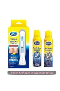 Scholl 5 Kullan At Törpü Ve Tedavi Sölüsyonu Içeren Tırnak Mantar Giderici 3.8 Ml+ayak Ve Ayakkabı Spreyi