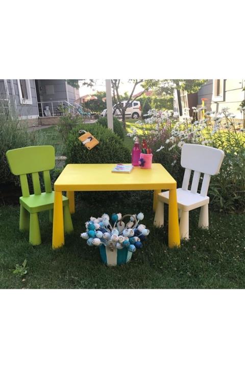 zengi plastik Kırmızı Mammut Çocuk Masası Ve 2 Sandalye