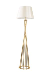 MYLİGHT S Retro Lambader Köşe Lambası Mat Gold Krem Başlık 45cm Başlık