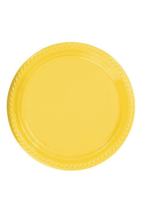 Kazanabil 25li Piknik ve Parti İçin Plastik Tabak Sarı