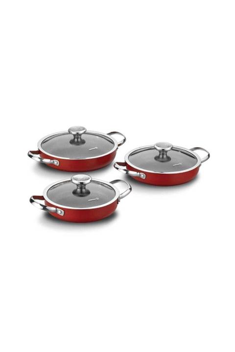 KORKMAZ A1256 Zeta Kırmızı 6 Parça Omlet Seti