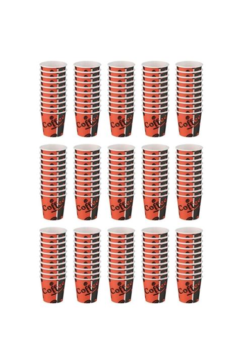 RollUp Karton Bardak 4 Oz Kırmızı Siyah 3000 Adet