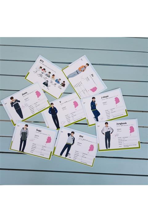 BTS Üyelerinin İmzalı Profil Kartları