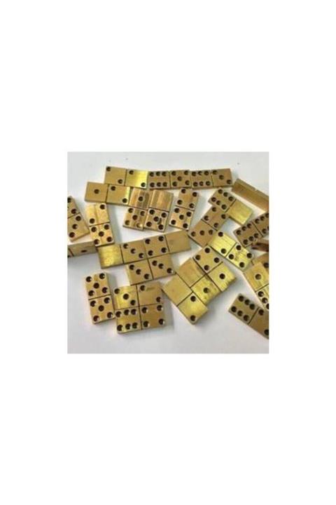EMIR 28 Parça Metal Pirinç Domino Oyun Seti