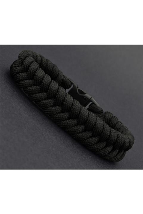 Apptakı Siyah Yılan Paracord Bileklik - Par0054