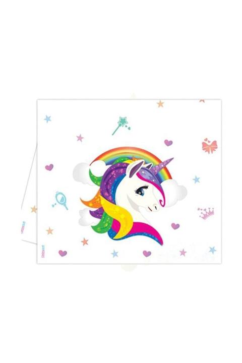 Pandoli Unicorn Tek Boynuz At Plastik Masa Örtüsü