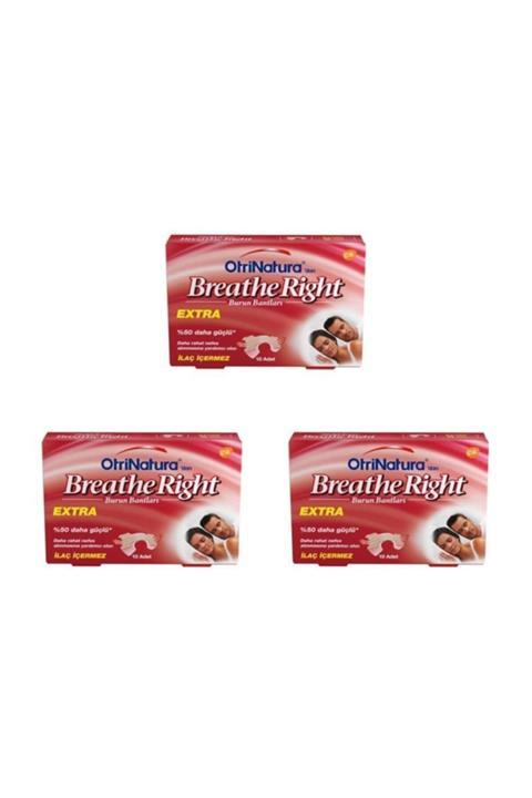 Breathe Right Ekstra Burun Bandı Normal Boy 10 Adet 3 'lü Paket