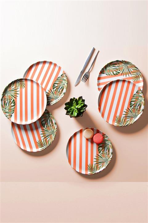 Porland Bahama 6 Parça 6 Kişilik Porselen Pasta Servis Takımı 20 cm