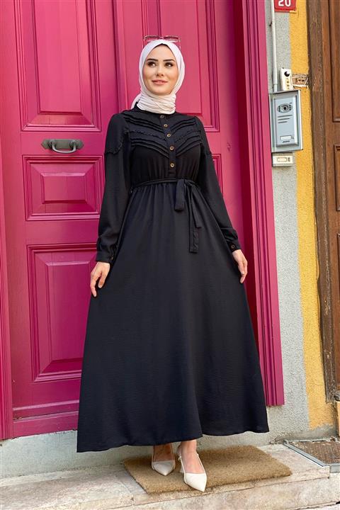 benguen 6602 Önü Dantel Detayli Tesettür Elbi se