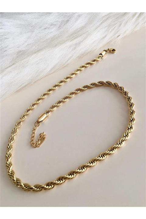 DS DİAMONDSHOP Kadın Çelik Kolye Burgulu Model Byckl-8002