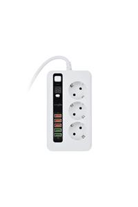 ROUTE Power Socket Bkl-04 Zaman Ayarlı Akım Koruyucu Priz Beyaz