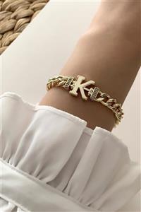 Çlk Accessories Gold K Harf Bileklik Trbilek7577 B34003