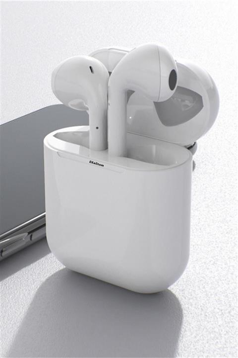 Ekalitem HD Ses Kutudan Şarjlı Her Telefona Uyumlu Bluetooth Kulaklık i12 Tws 5.0 Beyaz
