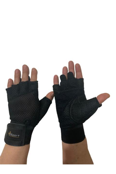DSport Siyah Bileklikli Fitness Ağırlık Eldiveni