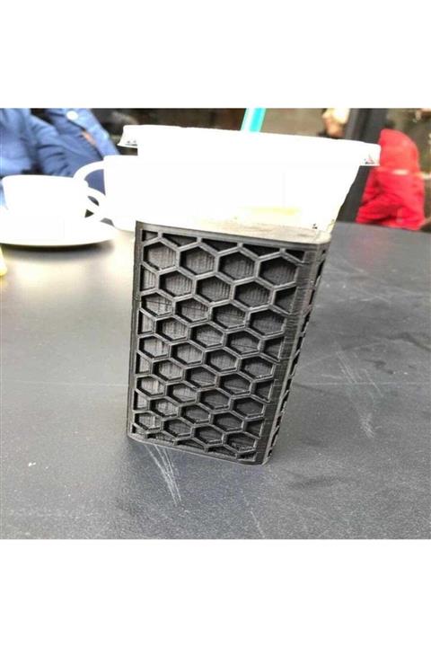 BCA 10 Altıgen Tasarım Dekoratif Hediyelik Sigara Kutusu Plastik Siyah