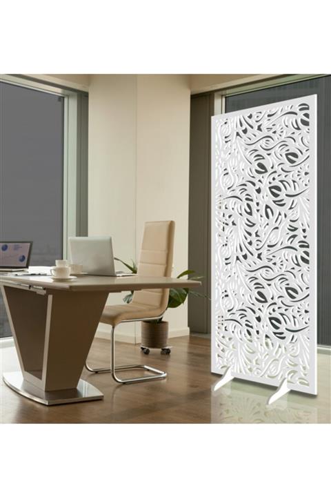 Liar Dekor Liar Ahşap Seperatör (PARAVAN) - Ksp-75 - (10 MM) - (60 CM X 160 CM) - (BEYAZ)