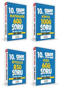 ÇAPA YAYINLARI 10.sınıf Matematik-biyoloji-kimya-fizik Soru Seti (4kitap) +(deneme Hediye)