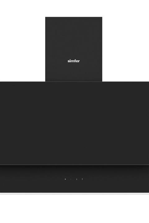 Simfer 9613 60 Cm Siyah Eğik Cam Davlumbaz