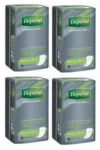 Depend Erkekler Için Mesane Gardı Pedi 10'lu 4 Adet