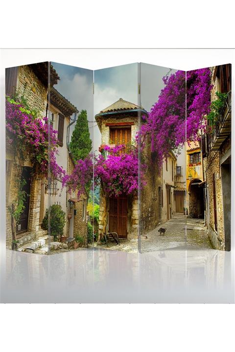 Modacanvas Mor Paravan 5 Kanatlı